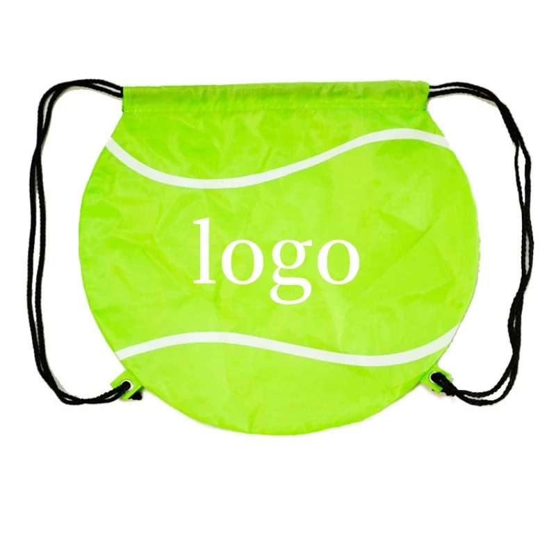 Tennis Ball Shaped Drawstring Backpack 1