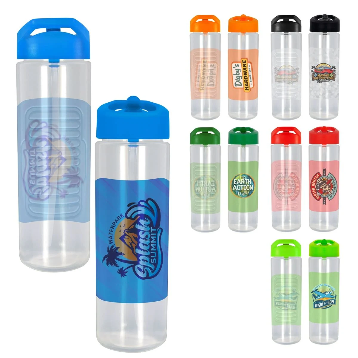 Pop Up 24 oz. Full Color Debossed Bottle 1