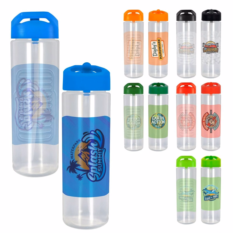 Pop Up 24 oz. Full Color Debossed Bottle