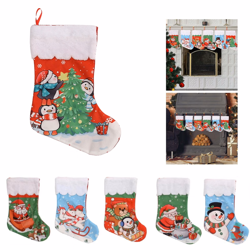 Color Printed Christmas Candy Stocking