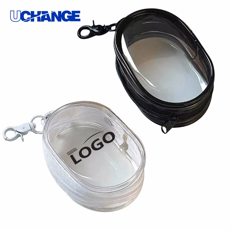 Portable PVC Transparent Storage Bag with Keychain