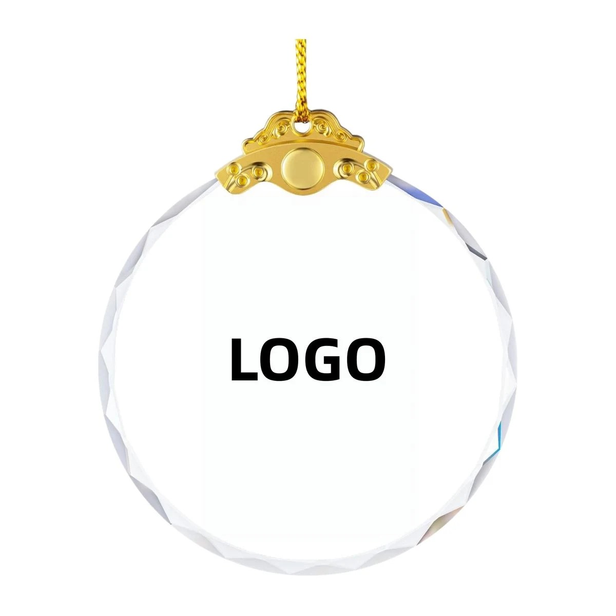 Clear Round Romantic Hanging Ornament 1