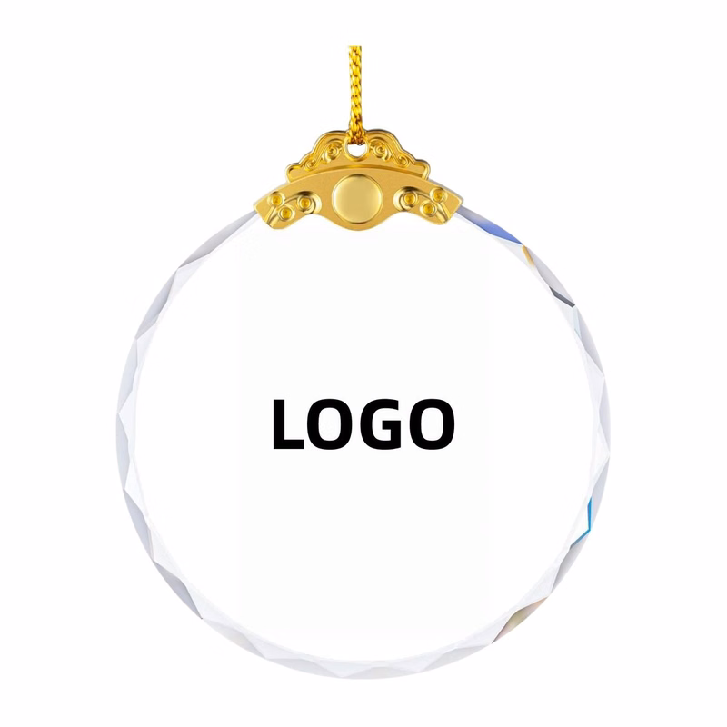 Clear Round Romantic Hanging Ornament