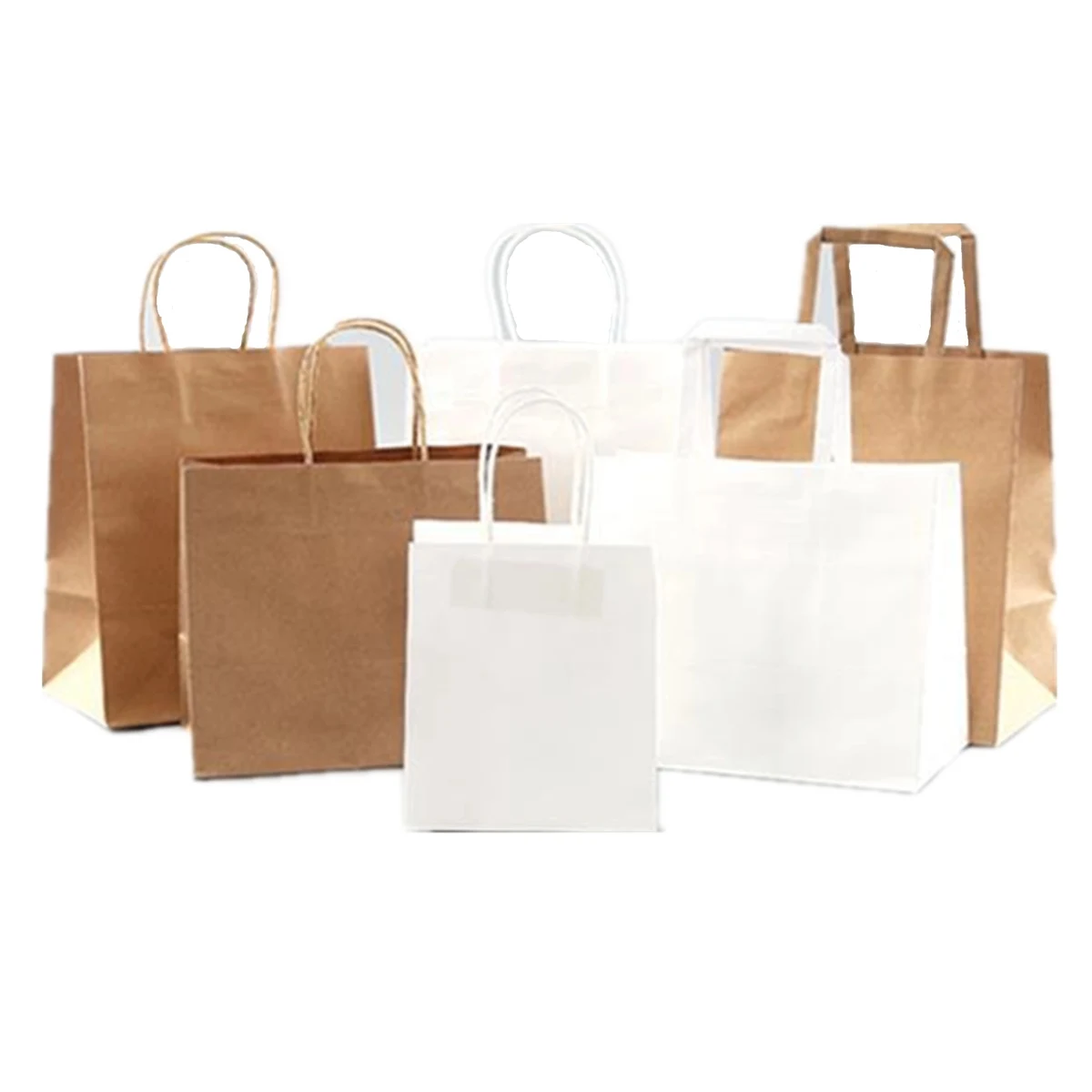 Kraft Paper Brown Shopping Bag MOQ 100 1