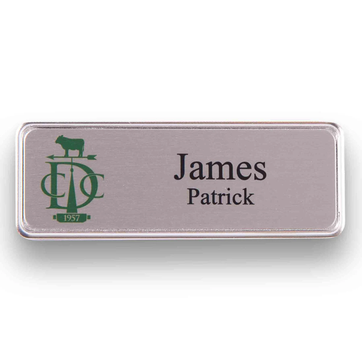 Framed Metal Name Badges 1" x 3" 1