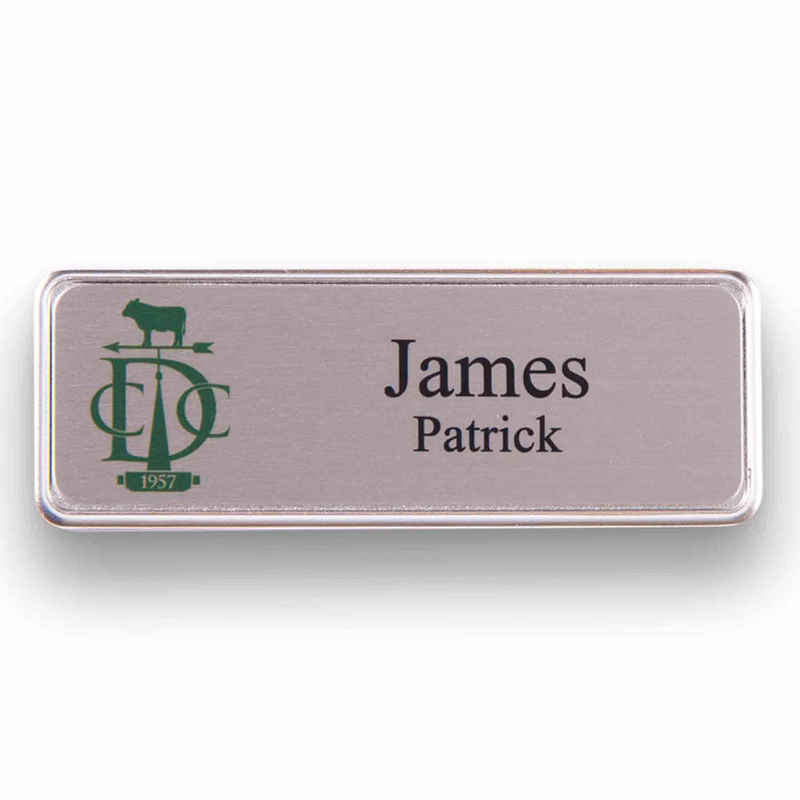 Framed Metal Name Badges 1" x 3"