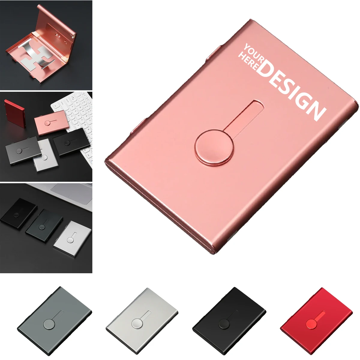 Plastic Business Card Case with Automatic Eject 1
