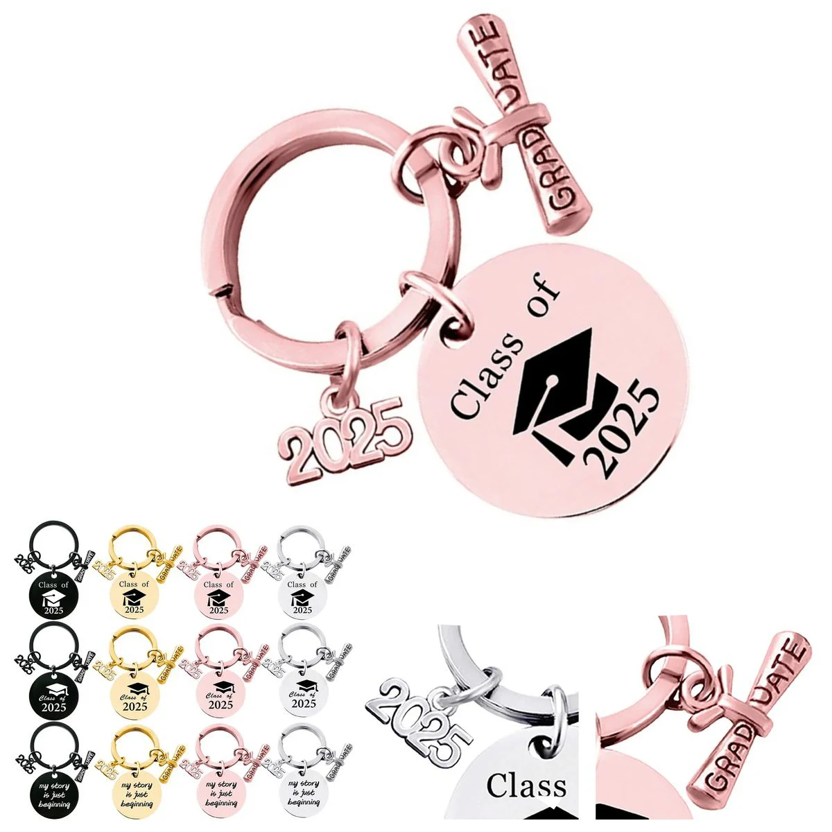 Stainless Rust Resistant Grad Gift Keychain 1