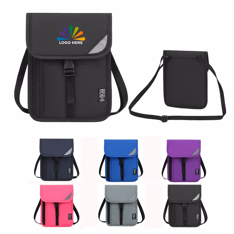 Anti-RFID Crossbody Passport Neck Wallet