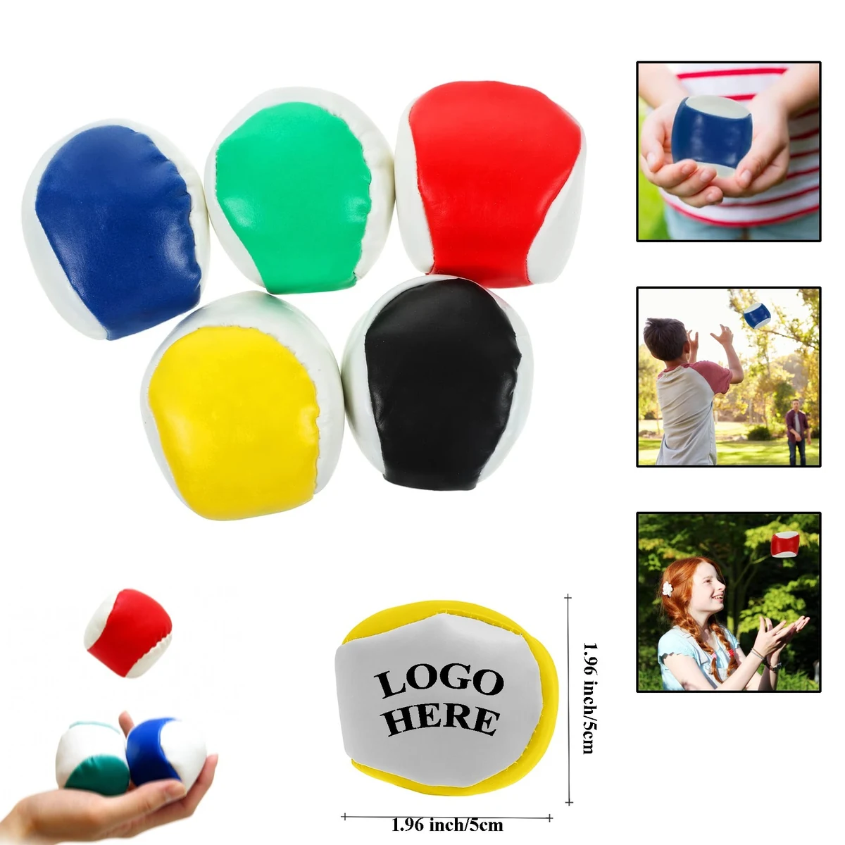 Mini PU Leather Juggling Balls 1