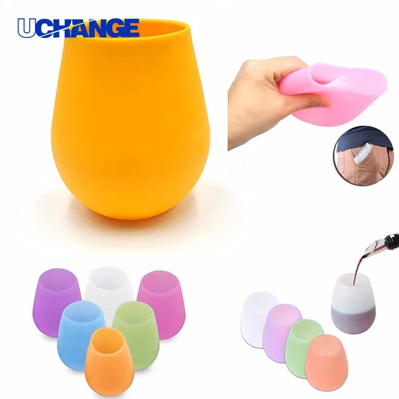 Silicone Wine Glass Unbreakable Drinkware for Outdoor Parties & Picnics
