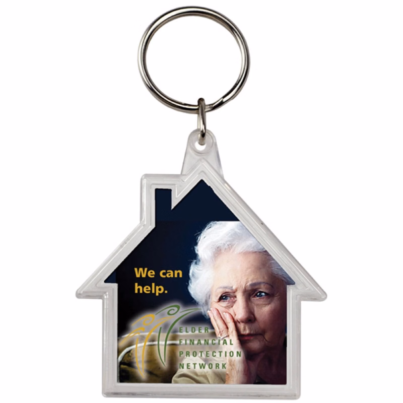 House Crystal Key Tag
