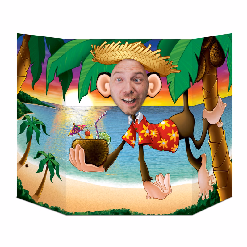 Luau Monkey Photo Prop