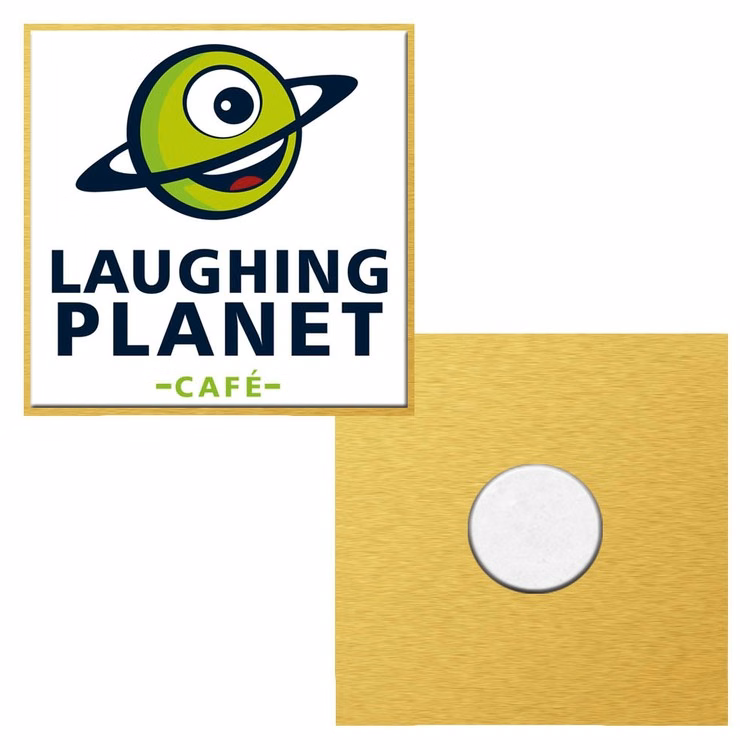 Express Vibraprint 1 1/4" Square Lapel Pin With Magnet Back