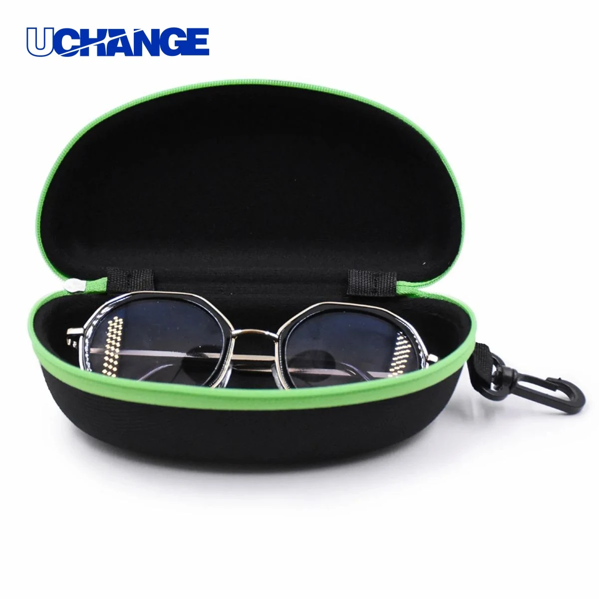 Eyewear Zipper Waterproof Sunglasses Case with Clip Organizer 1