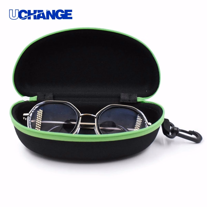 Eyewear Zipper Waterproof Sunglasses Case with Clip Organizer