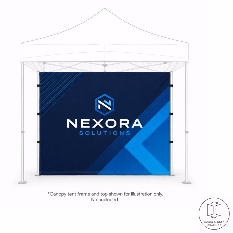 24 Hr Express Ship - Full Back Wall for 10x10 Tent Kit, Sublimated, Double Sided Print
