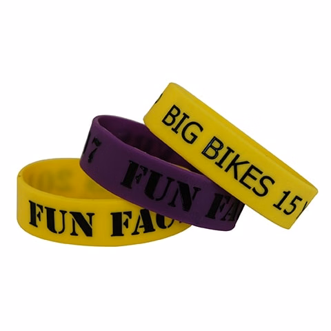 Deboss-Fill Silicone Wristbands