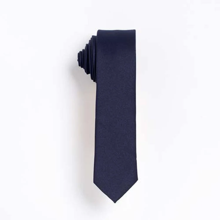 Navy Blue Skinny Tie 1