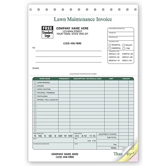 Landscaping Maintenance Invoice 1