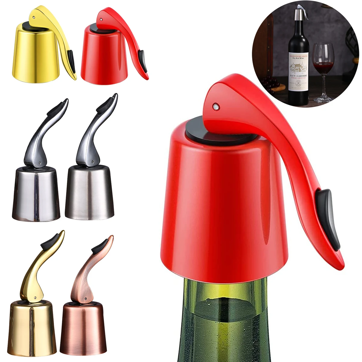 Stainless Steel Red Wine Stopper 1