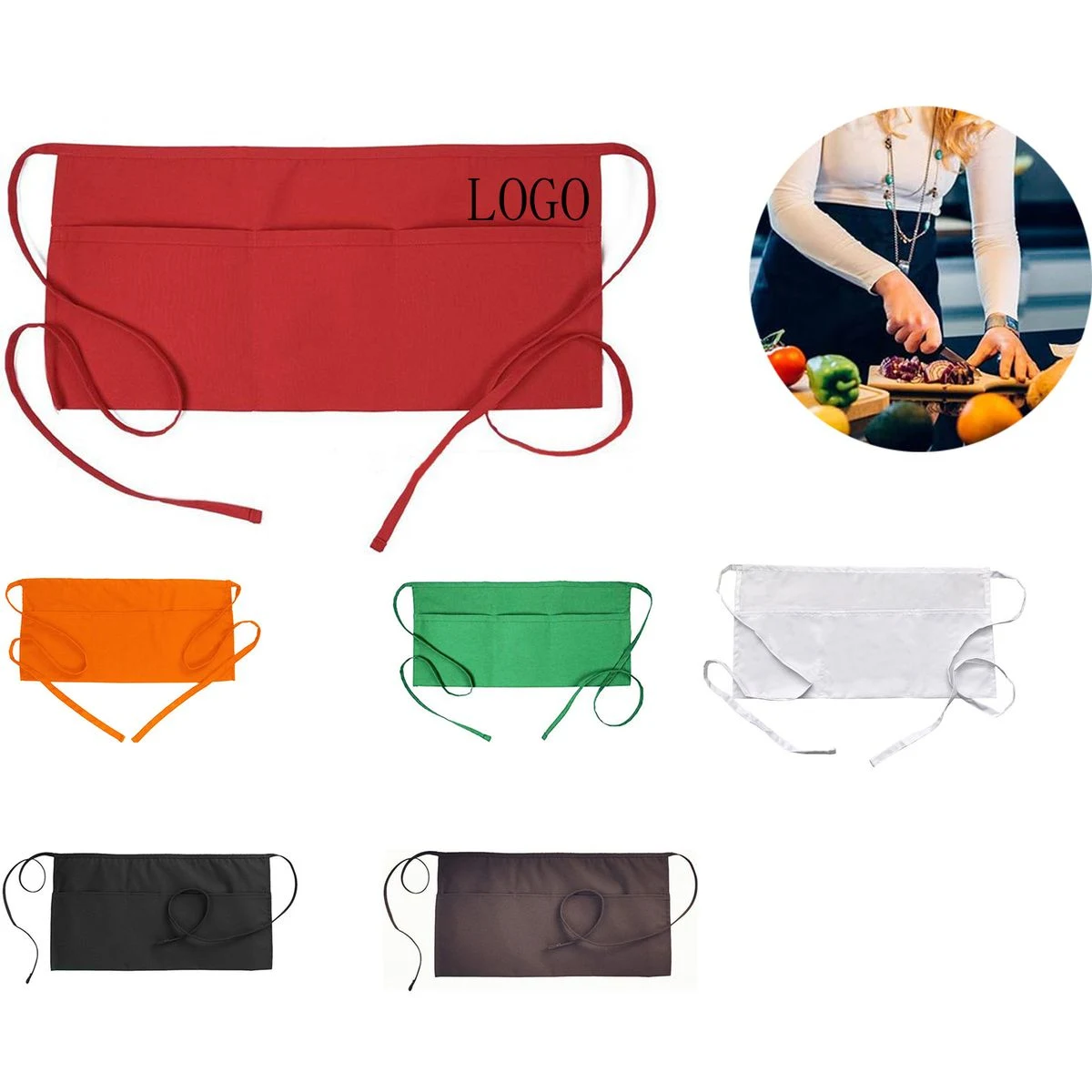 3 Pocket Half Apron for Work 1