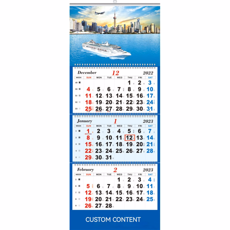 3 Month Wall Display Calendar
