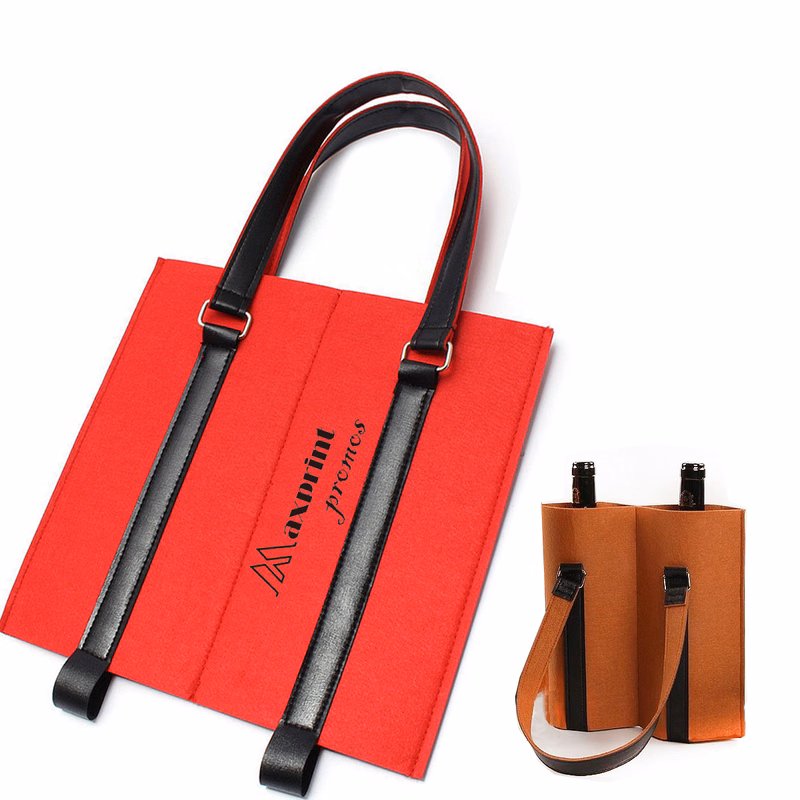 FeltWine Carrier Tote Gift Bags 2 Bottle