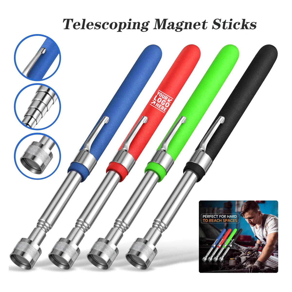 Telescoping Magnet Pickup Grab Tool Extendable Magnetic Stick Men Practical 1