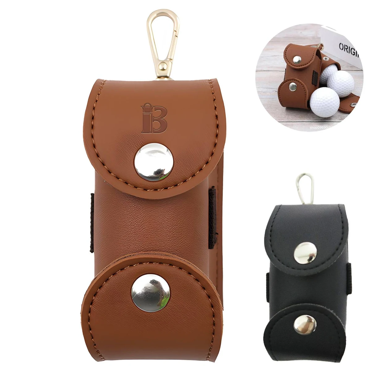 PU Leather Portable Waist Bags Sports Accessory for Golf 1