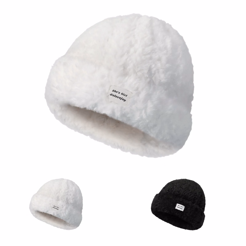 Ladies Imitation Rabbit Fur Knit Hat