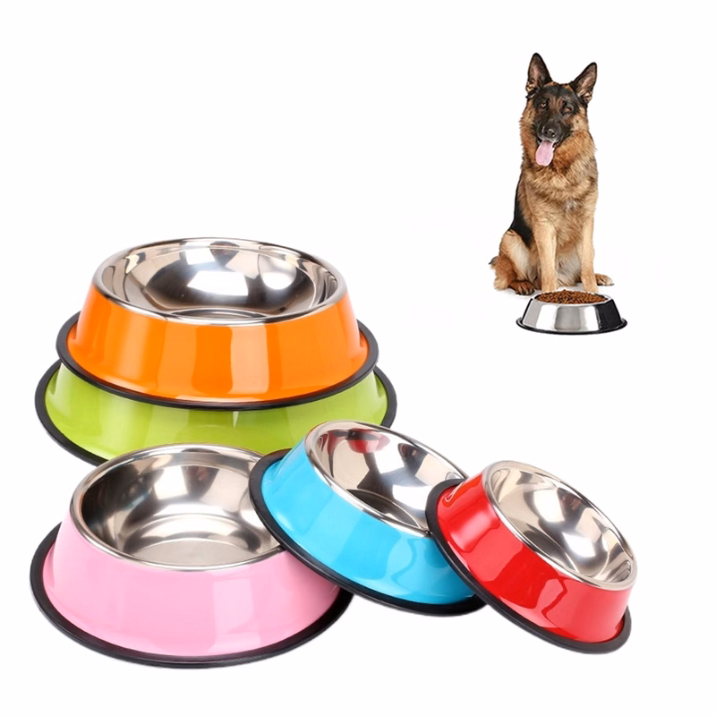 10 Inch Stainless Steel Dog Bowls With Non Slip Rubber Base