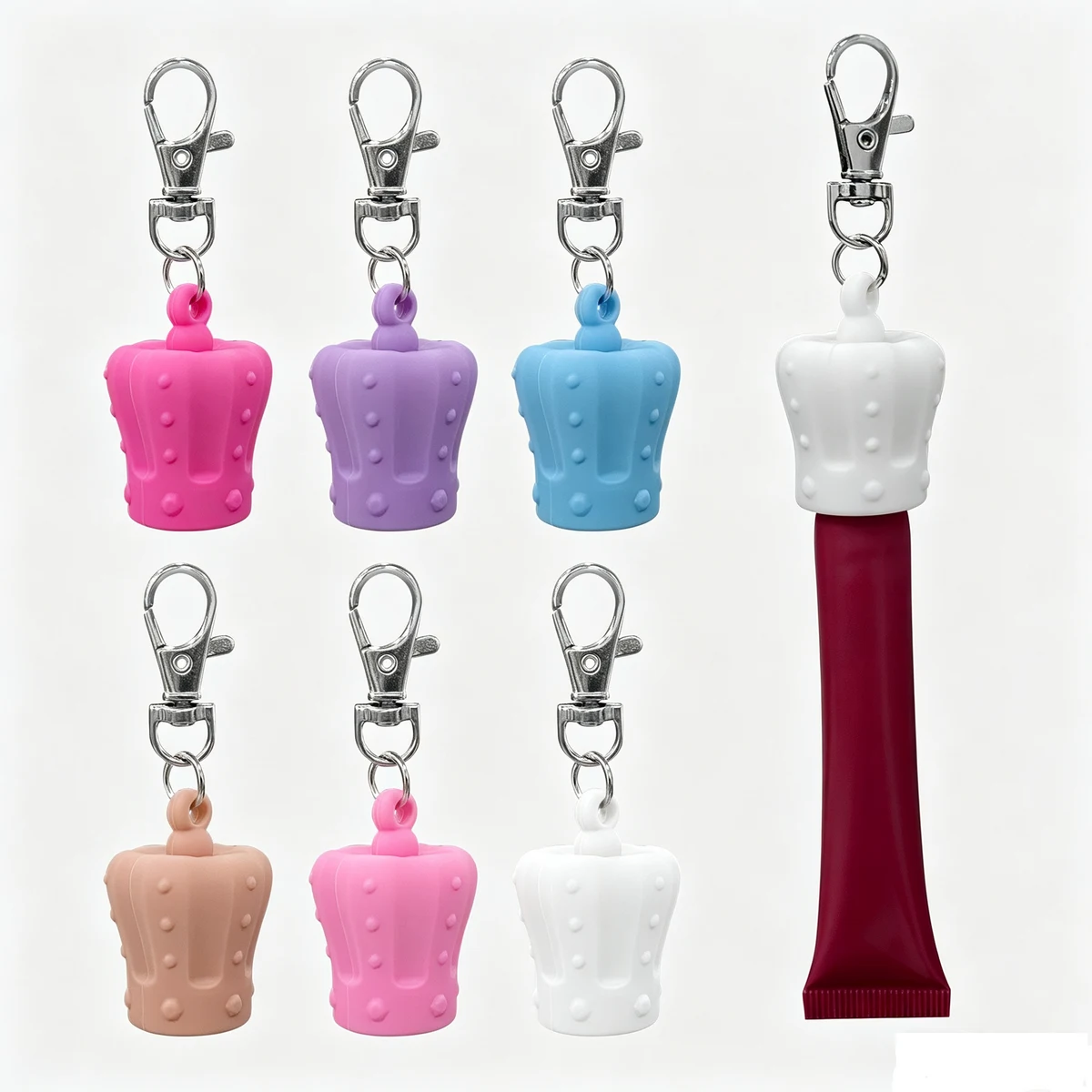 Portable Silicone Keychain for Lip Gloss, Lipstick & Lip Tint 1