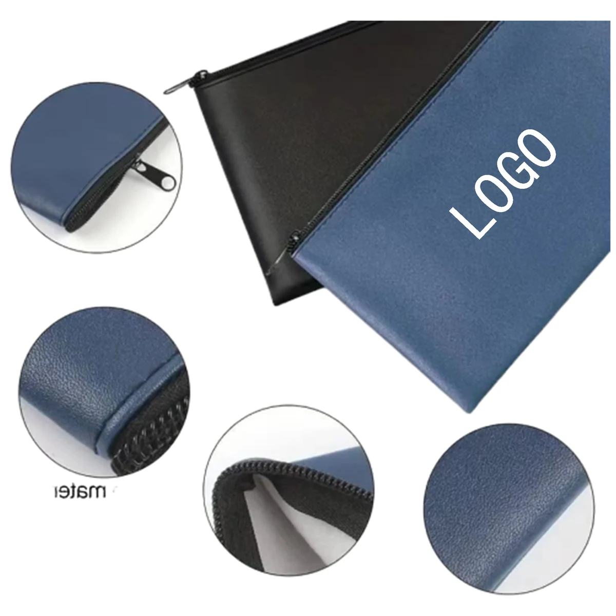 Zippered Coin And Document Bag 1