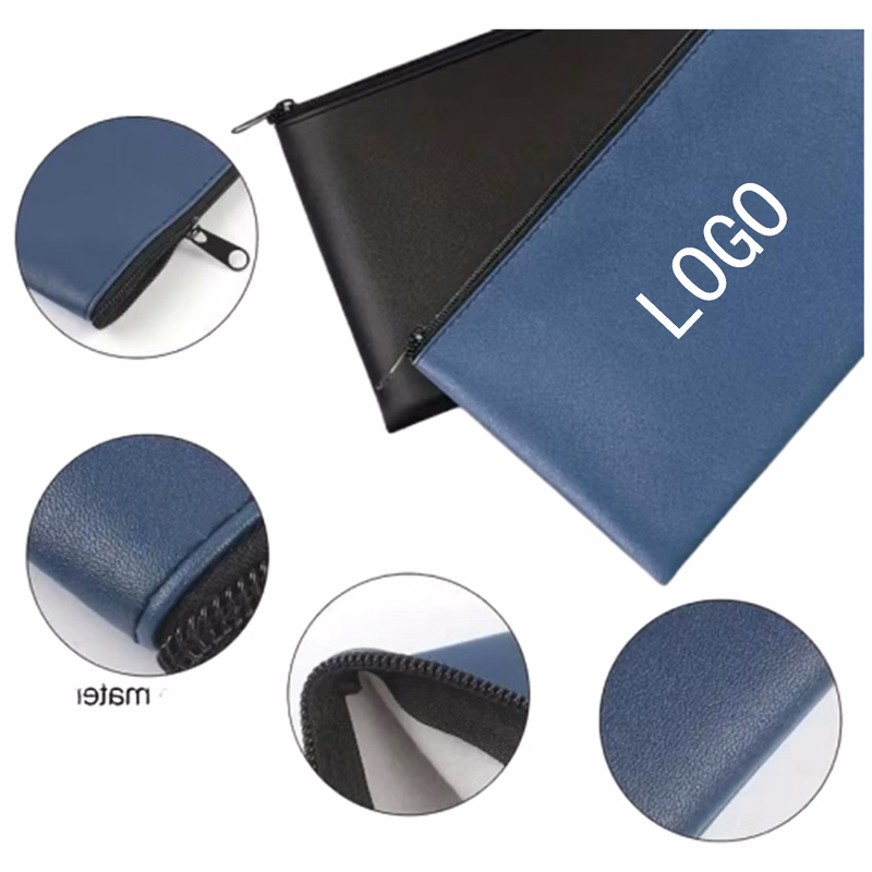 Zippered Coin And Document Bag