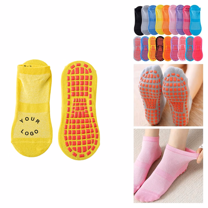 Cotton Moisture Wicking Studio Grip Socks