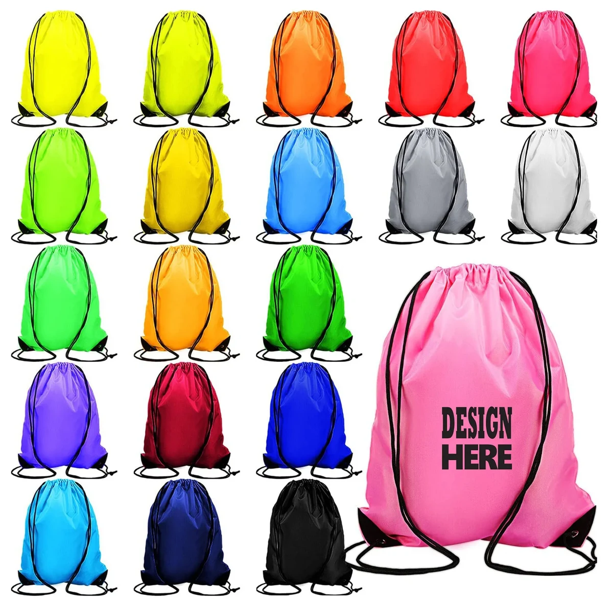 13.4"x16.5" Drawstring Backpack Bag 1