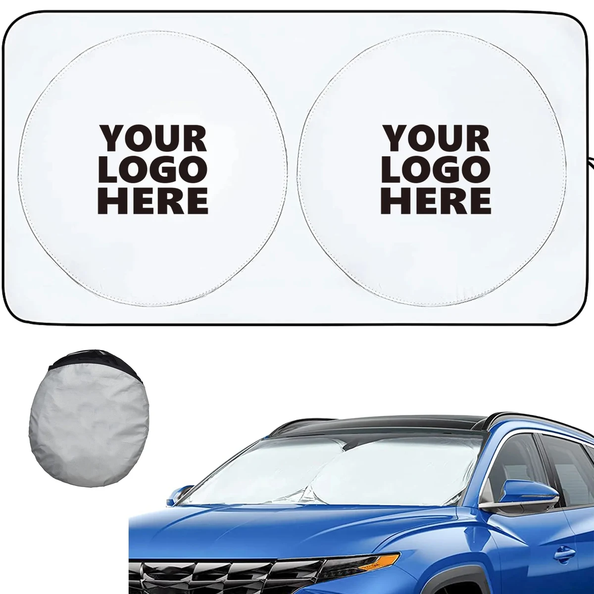 Foldable Reflective Polyester Car Windshield Sun Shade 1