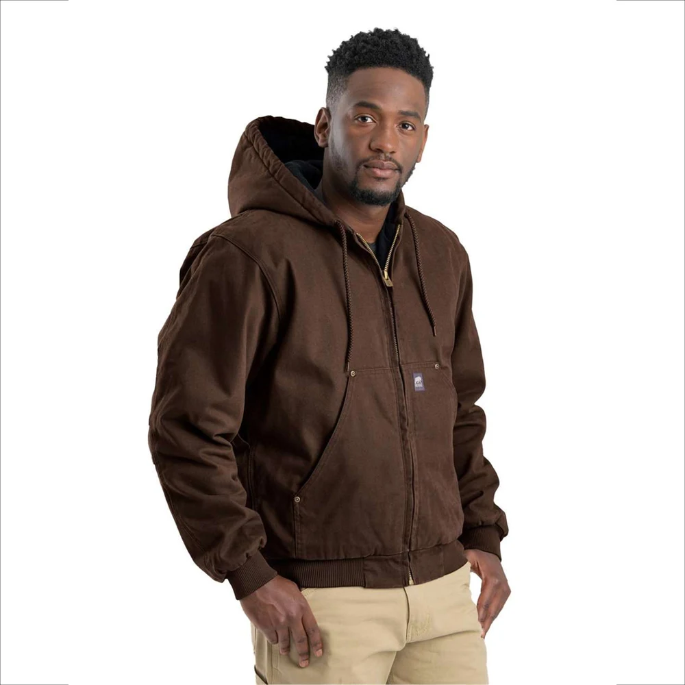 BERNE® Men's Heartland Washed Cotton Duck Hooded Jacket 1