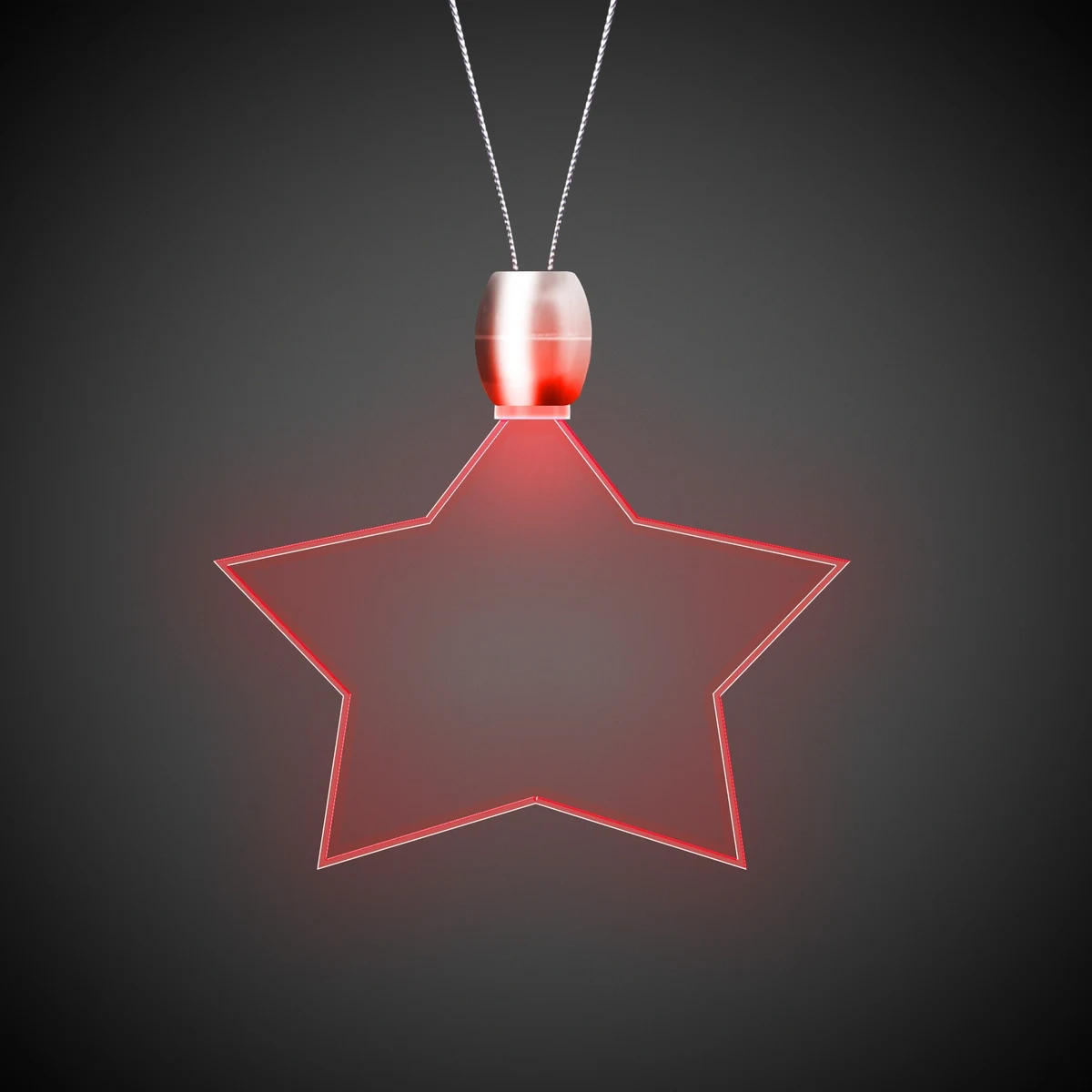Star Red Light-Up Acrylic Pendant Necklace 1