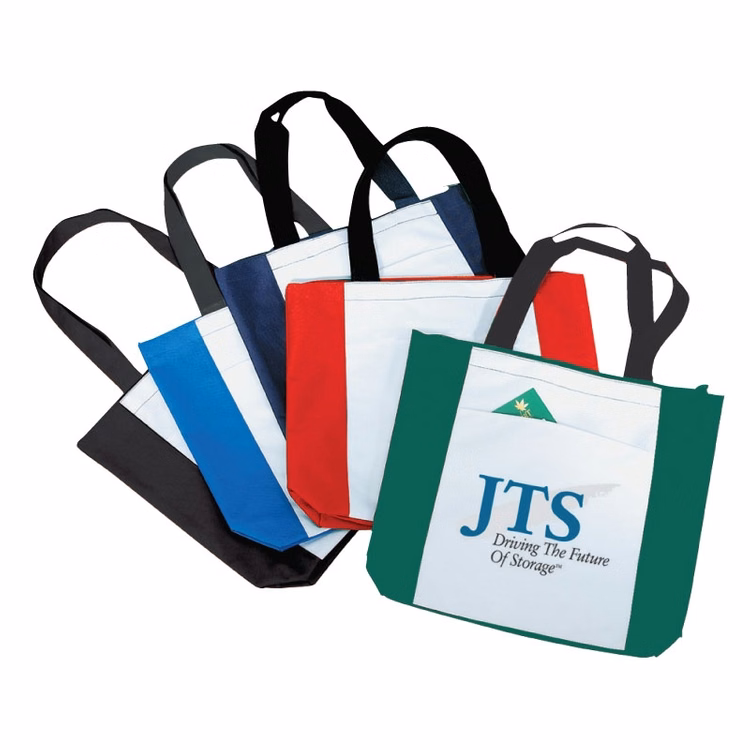 600D Polyester Tote Bag w/Zipper