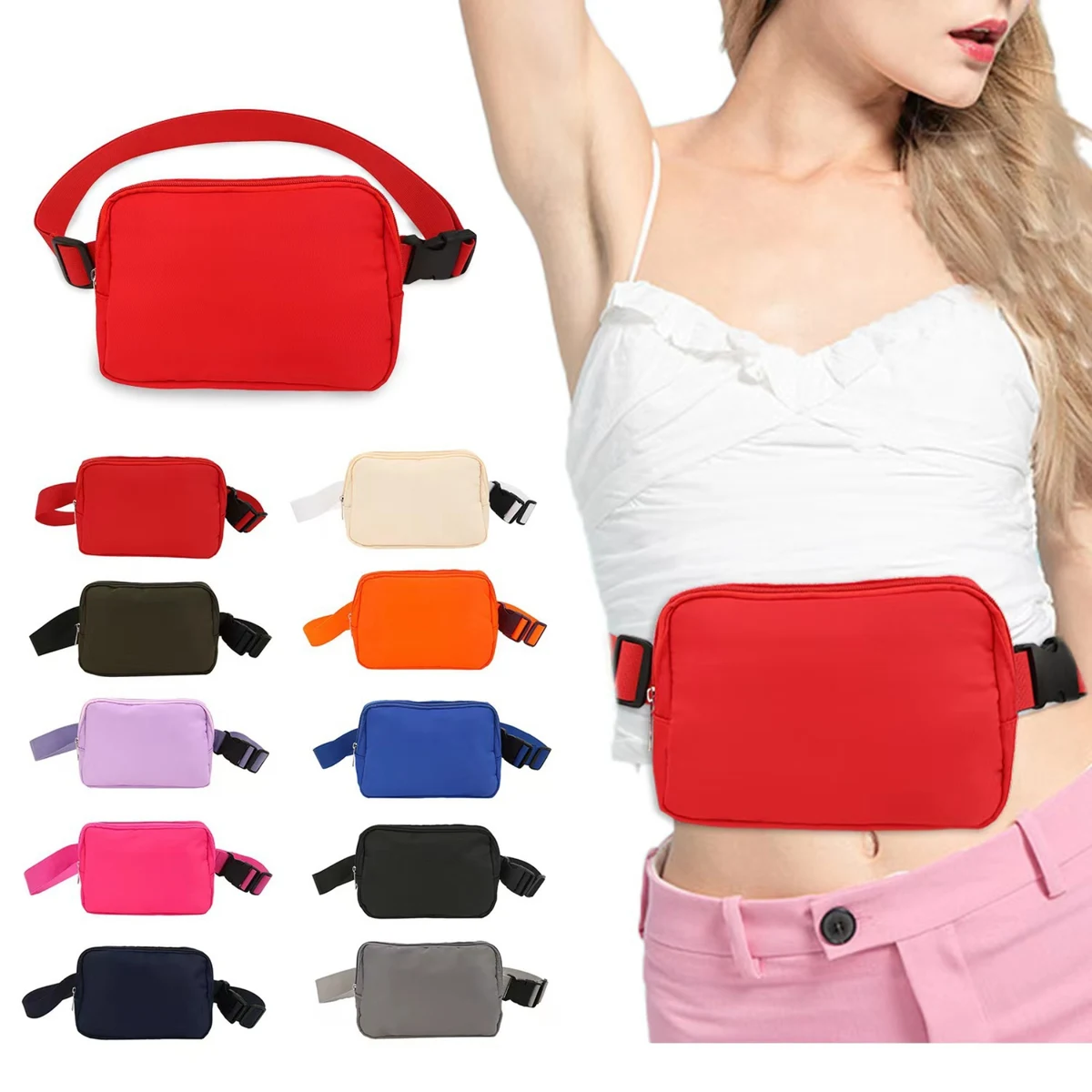 Adjustable Strap Waist Pouch Fanny Pack 1
