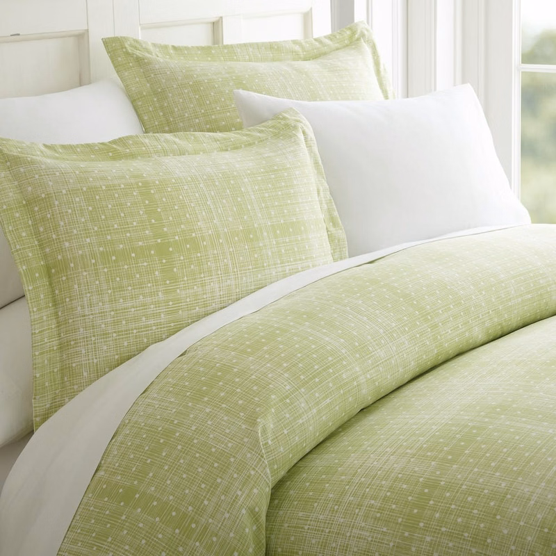 Duvet Cover Sets - Moss Polka Dot King 3 Piece