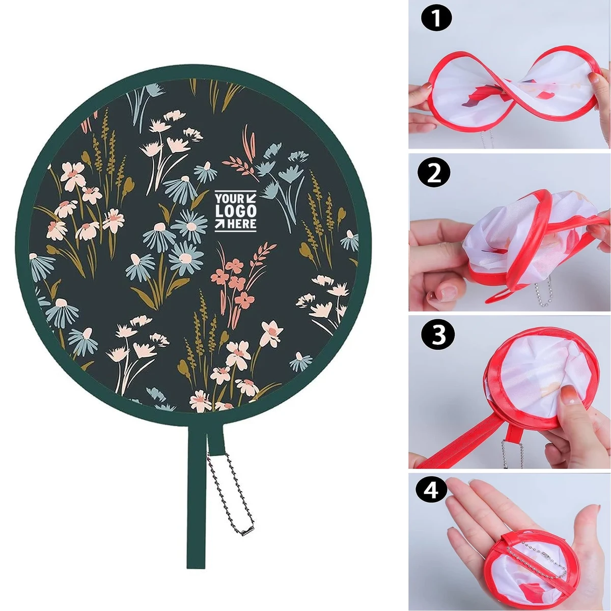 4 PCS 4 Styles Foldable Cooling Fans 1