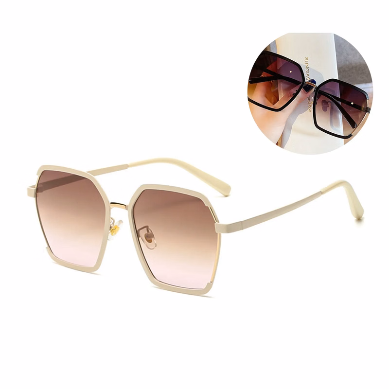 Metal Large Frame Sunglasses