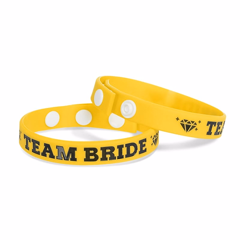 Ink Injected Silicone Adjustable  Wristbands