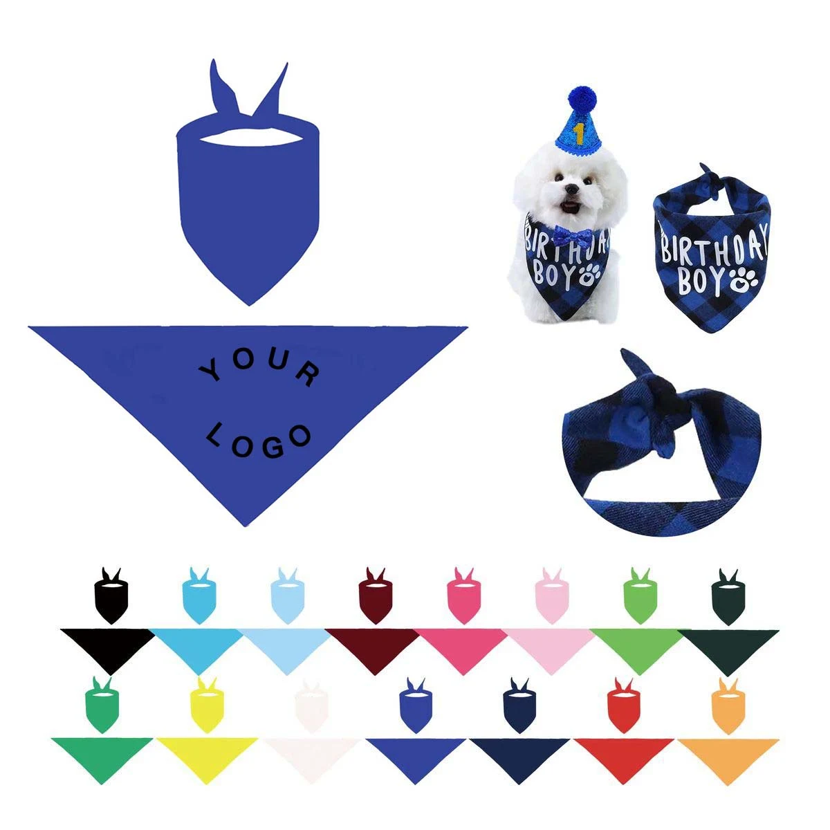 Adjustable Dog Bandana in Triangular Shape 1