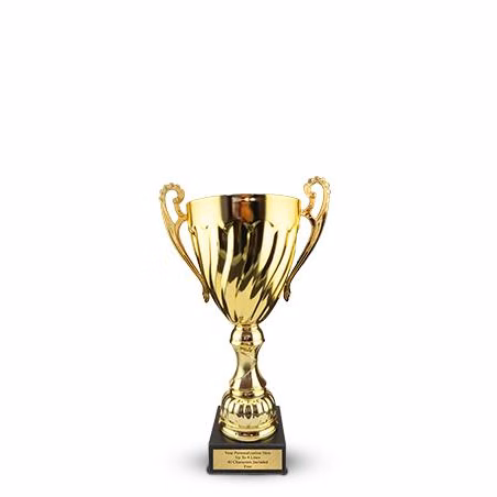 Cup Trophy: 13" Classic Italy style GOLD Metal cup