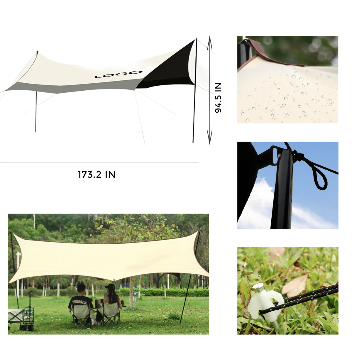 MOQ 1 PCS Stylish Outdoor Sunshade Canopy 1
