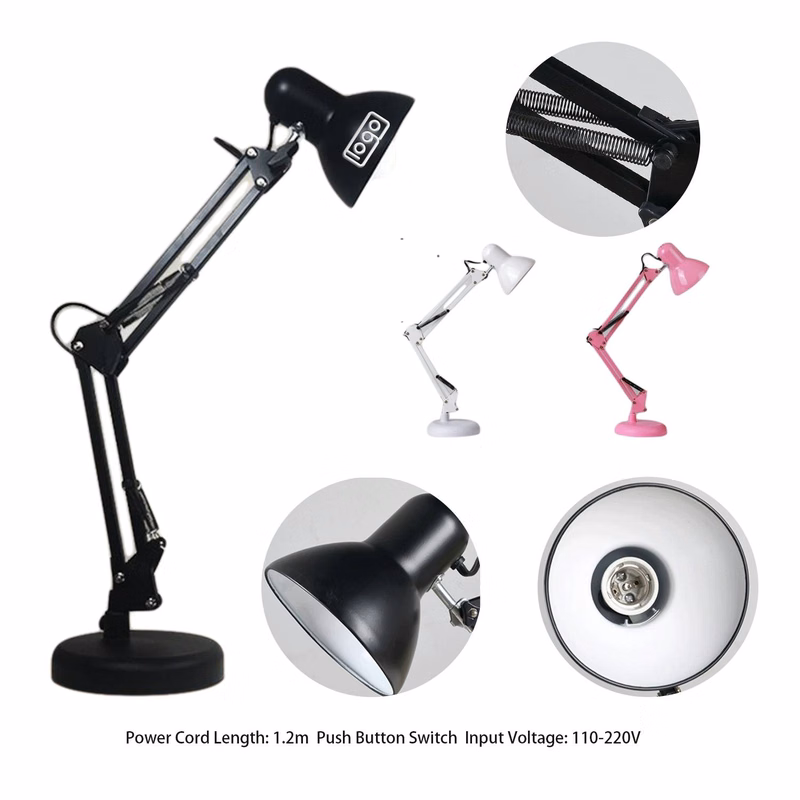 Foldable Metal Long Arm Desk Lamp